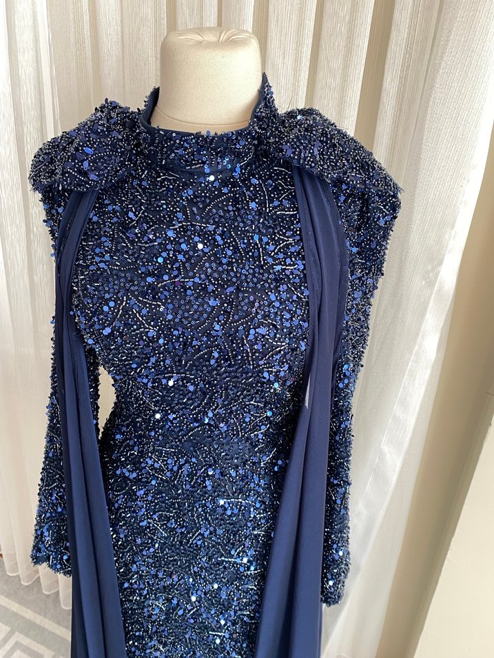 LACİVERT SATILIK KALEM ABİYE - Görsel 2