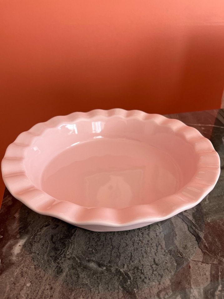 Pastel Pembe Seramik Fırın Kabı 26 cm - Görsel 2