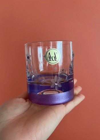 Mor Altlı Çiçek Desenli 5'li Bardak Seti - Görsel 5