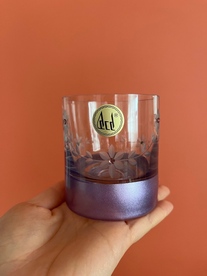 Mor Altlı Çiçek Desenli 5'li Bardak Seti - Görsel 2