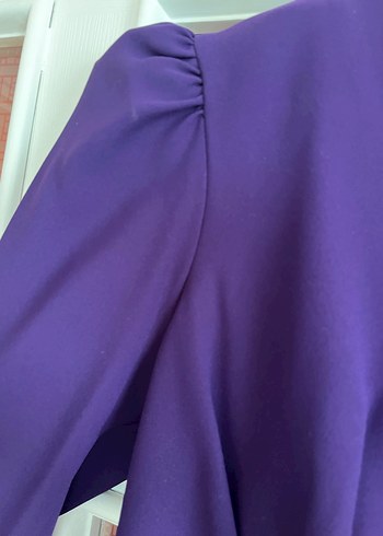 Mor Drapeli Kadın Uzun Elbise - Görsel 6