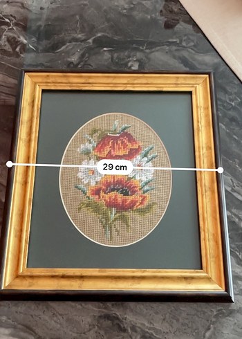 Çiçek Desenli Goblen El Yapımı Tablo - Görsel 7