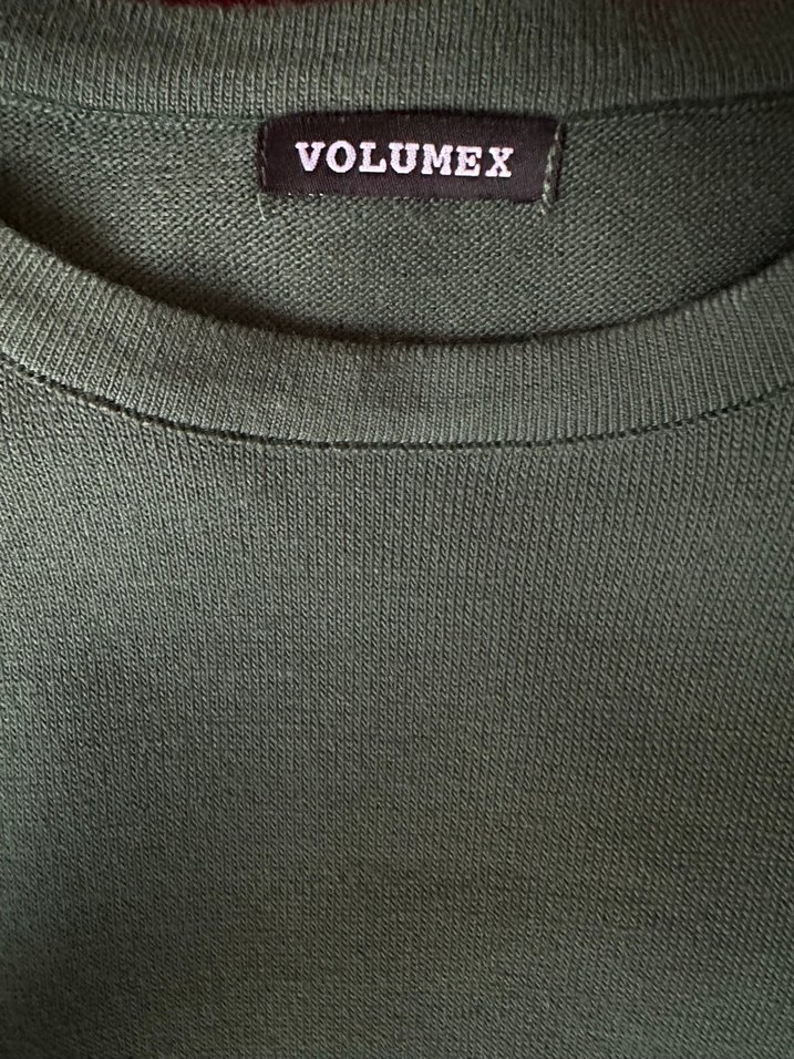 Uzun Kollu Örgü Yeşil Uzun Elbise - Görsel 3