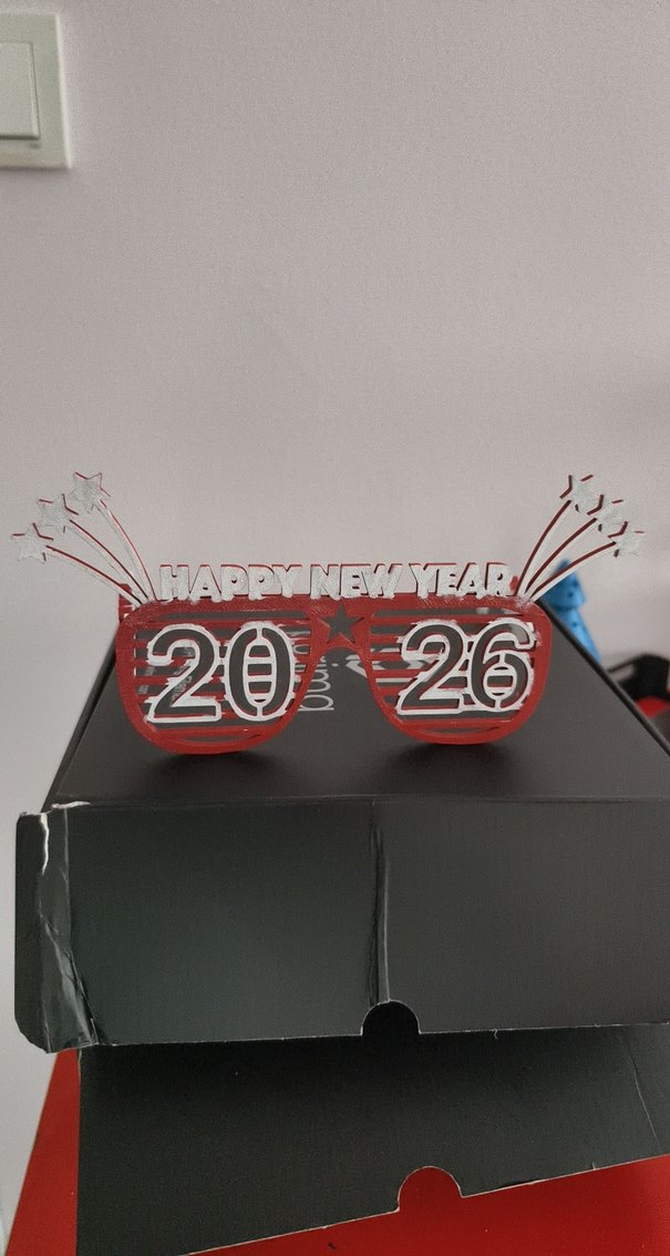 Yeni yıl 2026 Kırmızı Avant-Garde kadın erkek gözlüğü - Görsel 3