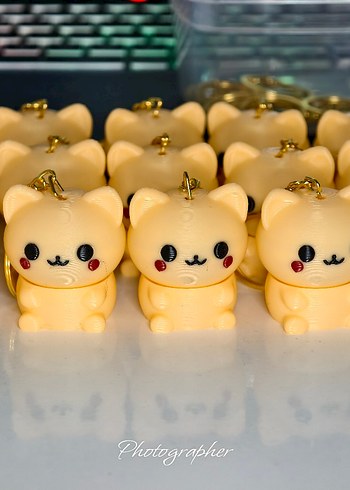 Minimalist mistik Kedi Anahtarlık - Görsel 4