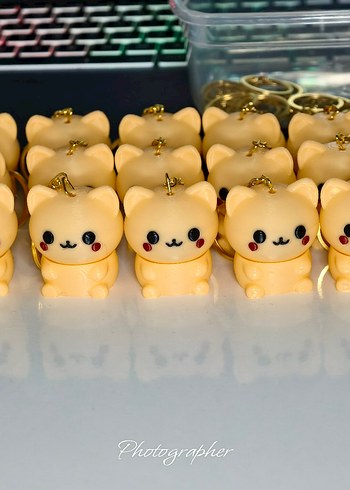 Minimalist mistik Kedi Anahtarlık - Görsel 2