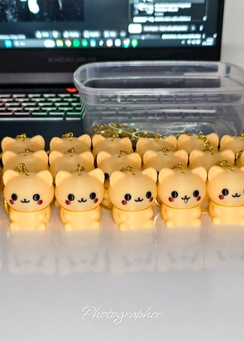 Minimalist mistik Kedi Anahtarlık - Görsel 5