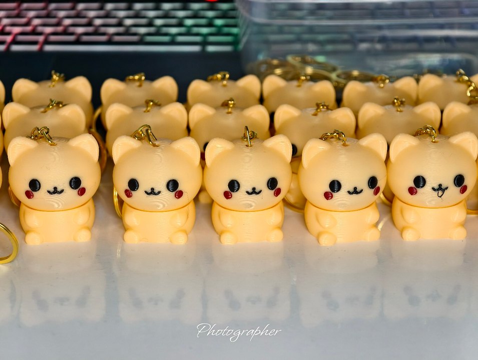 Minimalist mistik Kedi Anahtarlık - Görsel 4