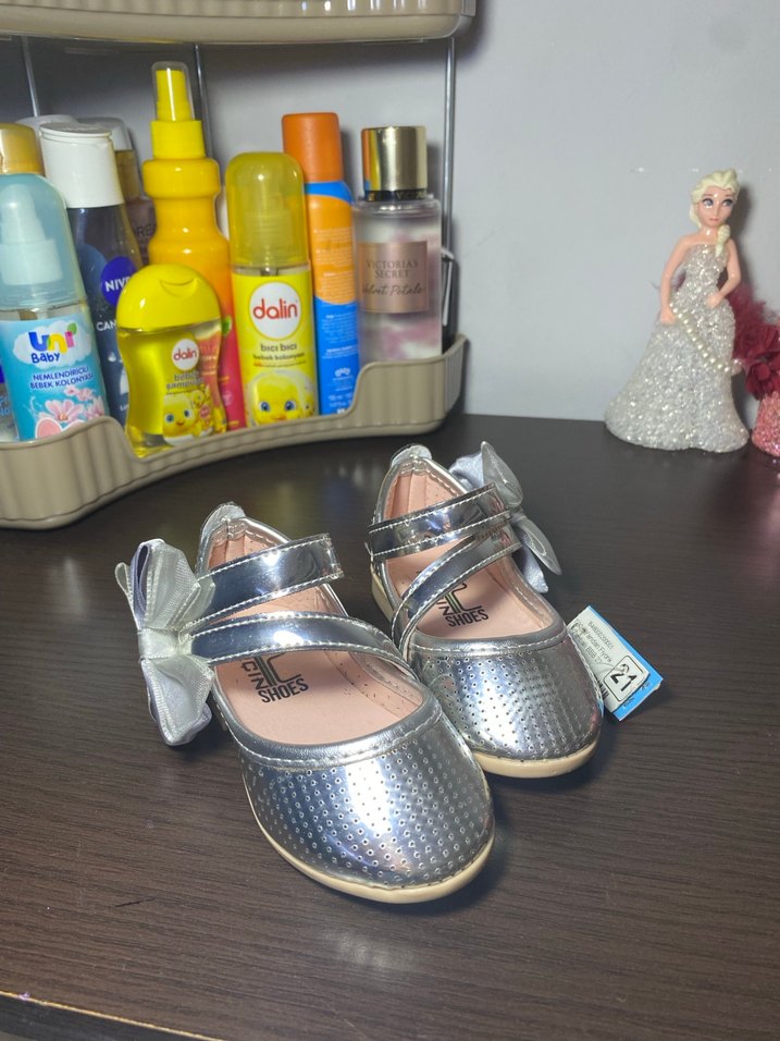 Gri Kız Babet Ayakkabı - Görsel 5