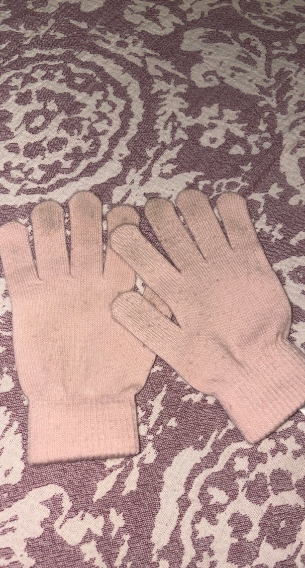 Pudra Pembe Örgü Eldiven - Görsel 4