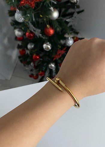 Gold Çelik Çivi Bileklik - Görsel 2