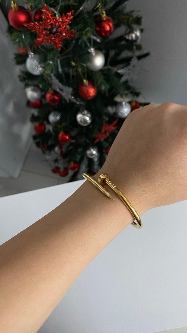 Gold Çelik Çivi Bileklik - Görsel 2