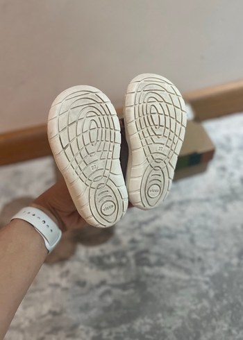 Kız Bebek Beyaz İlk Adım Ayakkabısı Velcro - Görsel 5