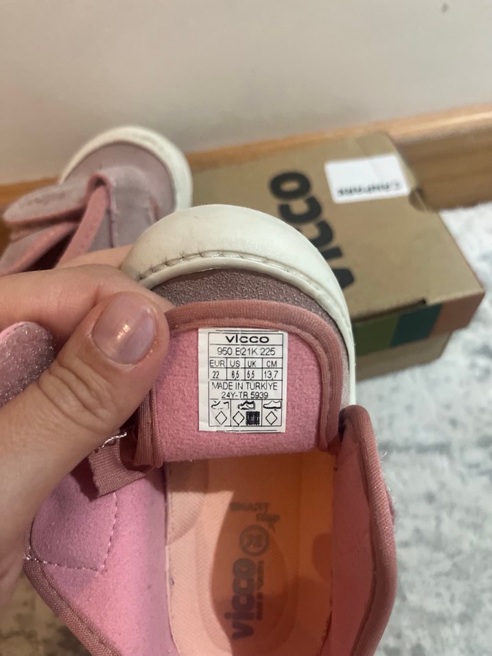 Kız Bebek Beyaz İlk Adım Ayakkabısı Velcro - Görsel 4