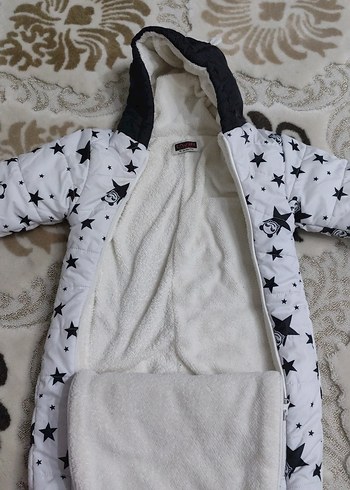 Kürklü Kapüşonlu Erkek Bebek Tulum - Görsel 7