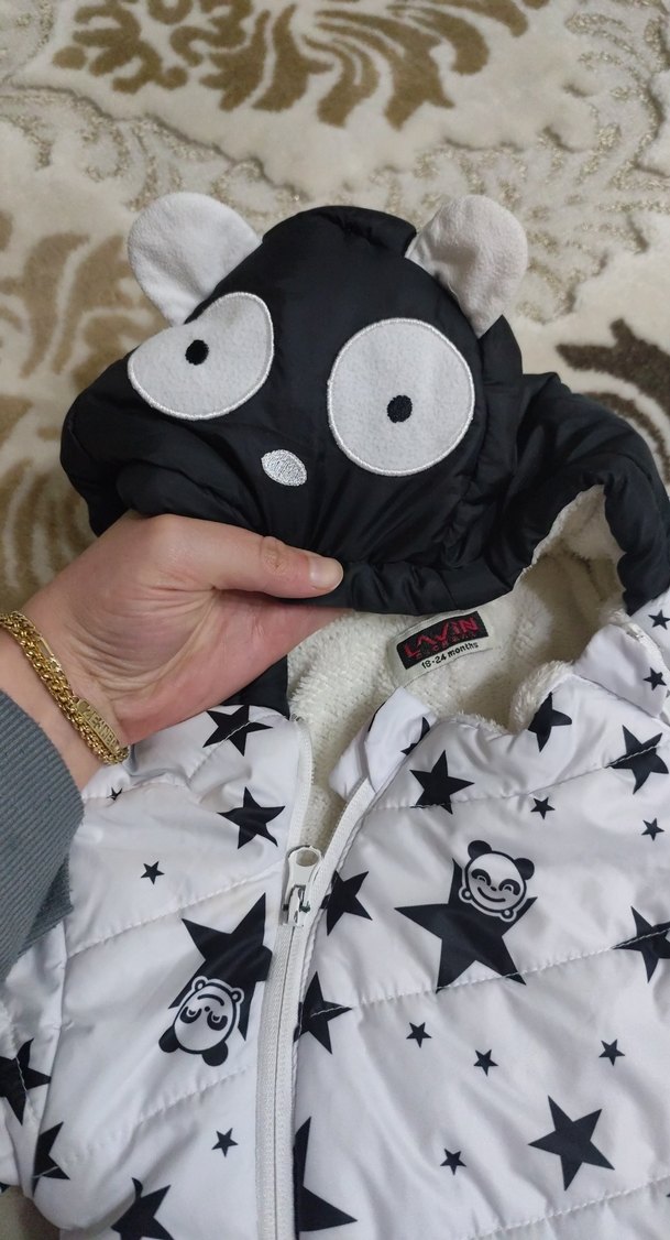 Kürklü Kapüşonlu Erkek Bebek Tulum - Görsel 2