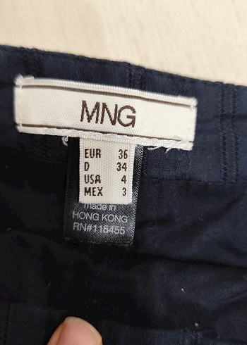 Lacivert Pilili Midi Etek - Görsel 2