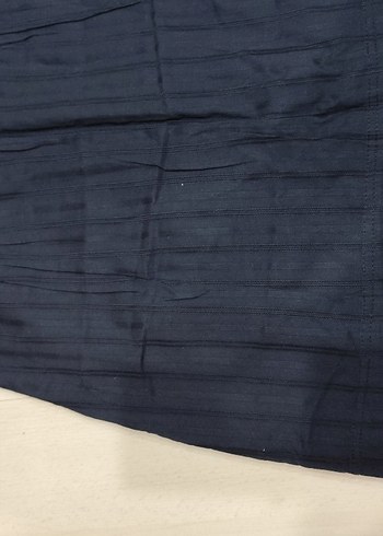 Lacivert Pilili Midi Etek - Görsel 5