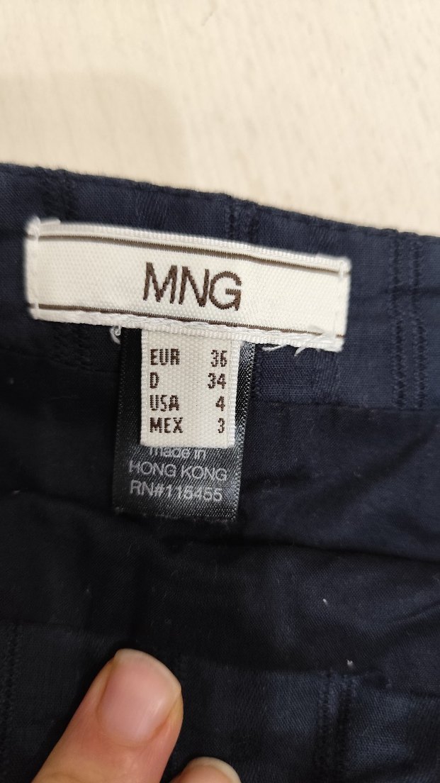 Lacivert Pilili Midi Etek - Görsel 2