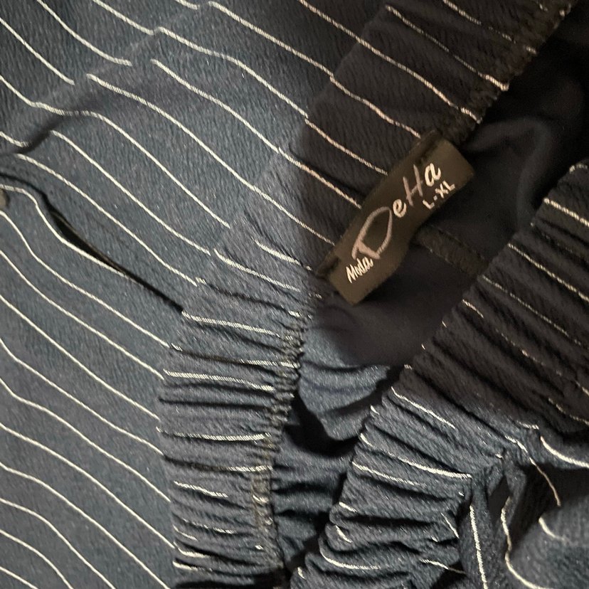 Kadın Siyah Çizgili Uzun Tunik Takım - Görsel 2