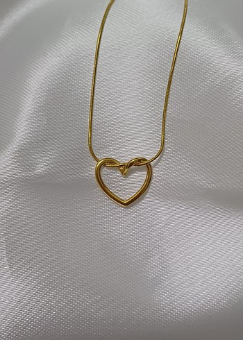 Gold Çelik Kalp Kolye - Görsel 2