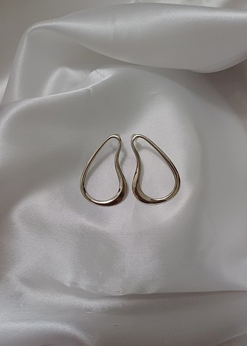 Silver Oval Küpe - Görsel 2