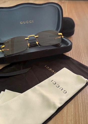 Kahverengi Unisex Gucci Güneş Gözlüğü GG1221S - Görsel 2