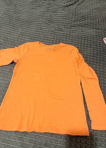 Kız Çocuk Turuncu Uzun Kollu Tişört - Görsel 2