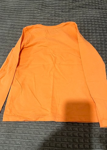 Kız Çocuk Turuncu Uzun Kollu Tişört - Görsel 4