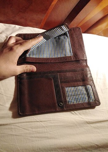 Koyu Kahverengi Erkek Cüzdanı hakiki deri - Görsel 5