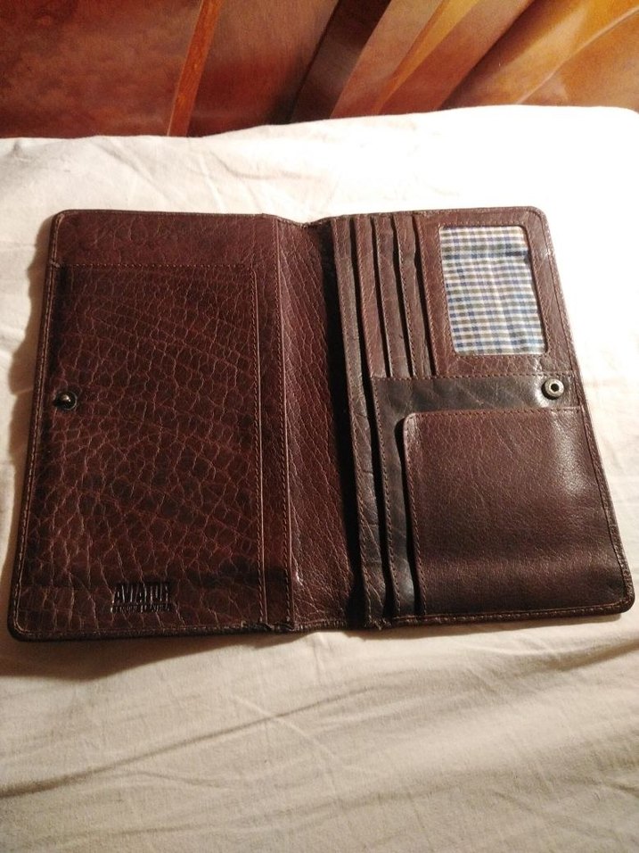 Koyu Kahverengi Erkek Cüzdanı hakiki deri - Görsel 2