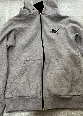 Gri Fermuarlı Puma Erkek Sweatshirt - Görsel 2