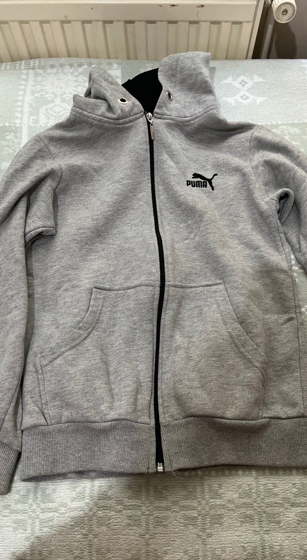 Gri Fermuarlı Puma Erkek Sweatshirt - Görsel 2