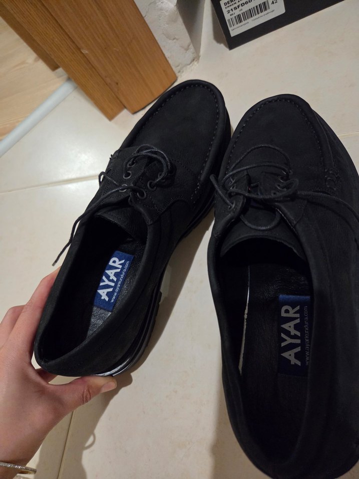 Özel dikim Ayar kundura hakiki Deri kauçuk taban Klasik Ayakkabı - Görsel 3