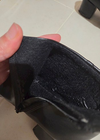 Siyah Deri Kadın Topuklu Bot - Görsel 2