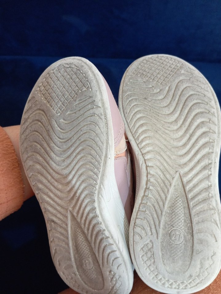 Kız Çocuk Pudra Pembe Cırt Cırtlı Spor Ayakkabı - Görsel 2