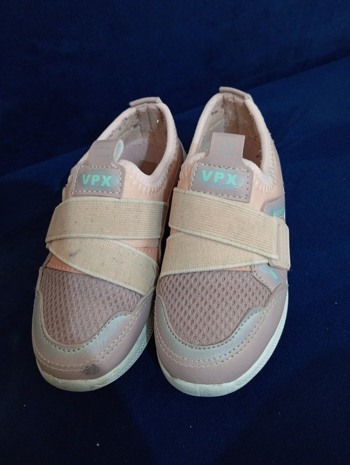 Kız Çocuk Pudra Pembe Cırt Cırtlı Spor Ayakkabı - Görsel 3