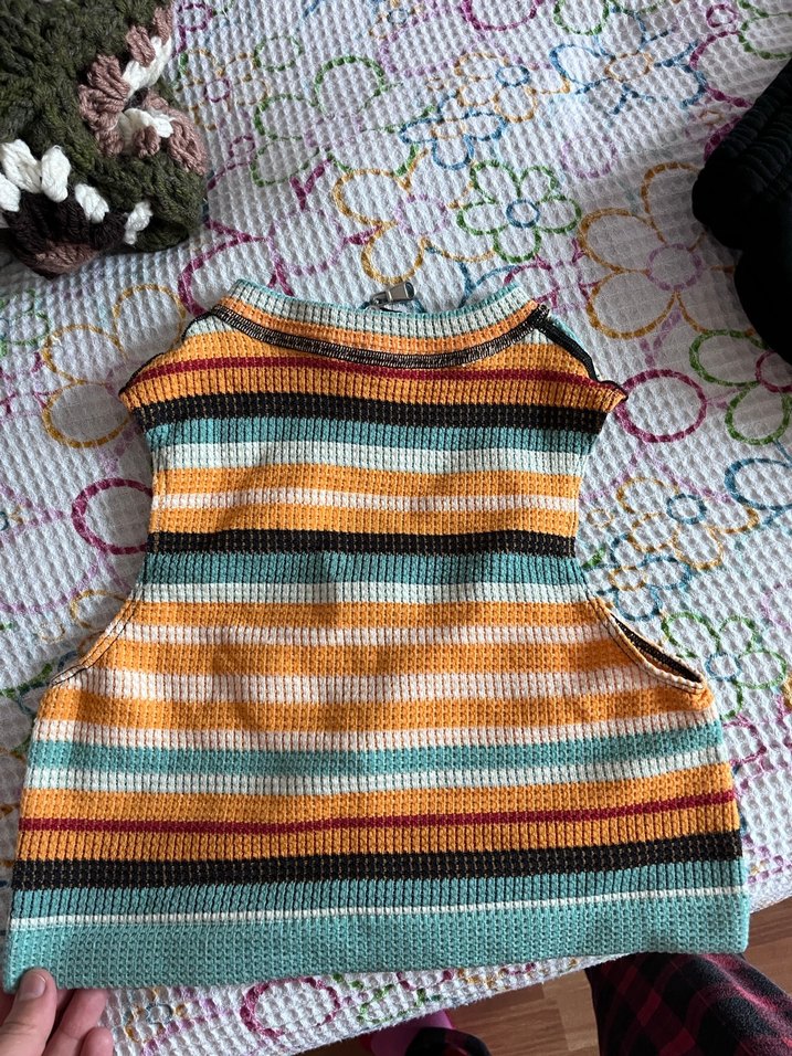 Kız Çocuk Çok Renkli Kolsuz Örgü Yelek - Görsel 2