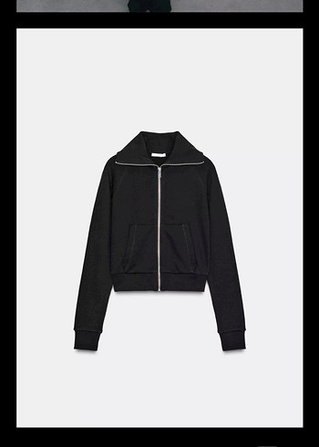 Siyah Yüksek Yakalı Uzun Kollu Kadın Activewear - Görsel 3