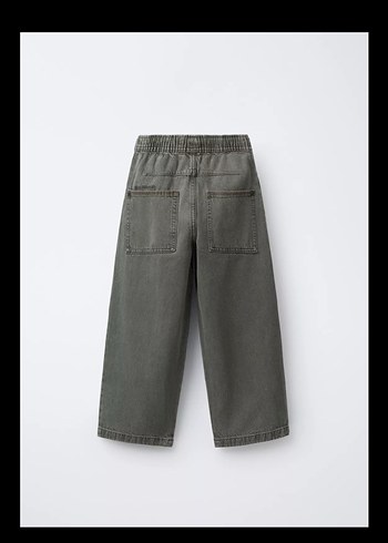 Erkek Çocuk Gri Bol Kesim Kot Pantolon - Görsel 2