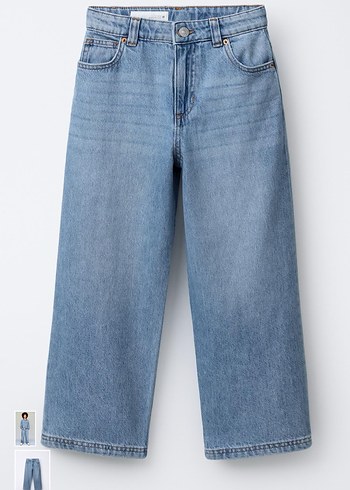 Kadın Açık Mavi Midi Boy Denim Jean - Görsel 2