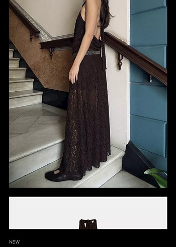 Kahverengi Straplez Mini Gotik Elbise - Görsel 2