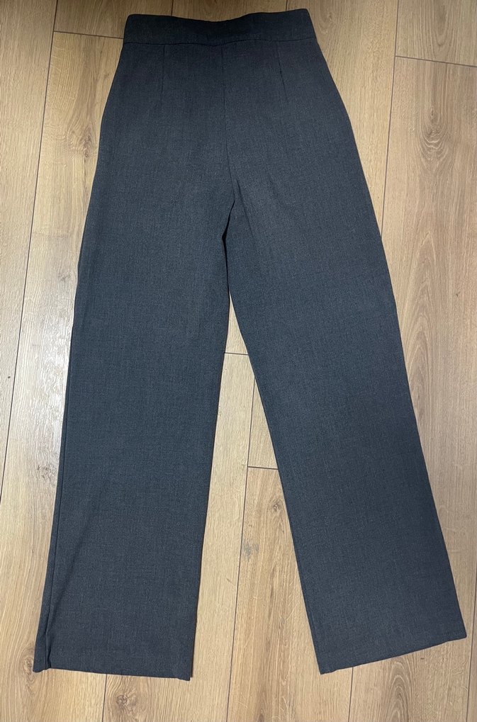 Gri Kadın  Kumaş Pantolon - Görsel 2