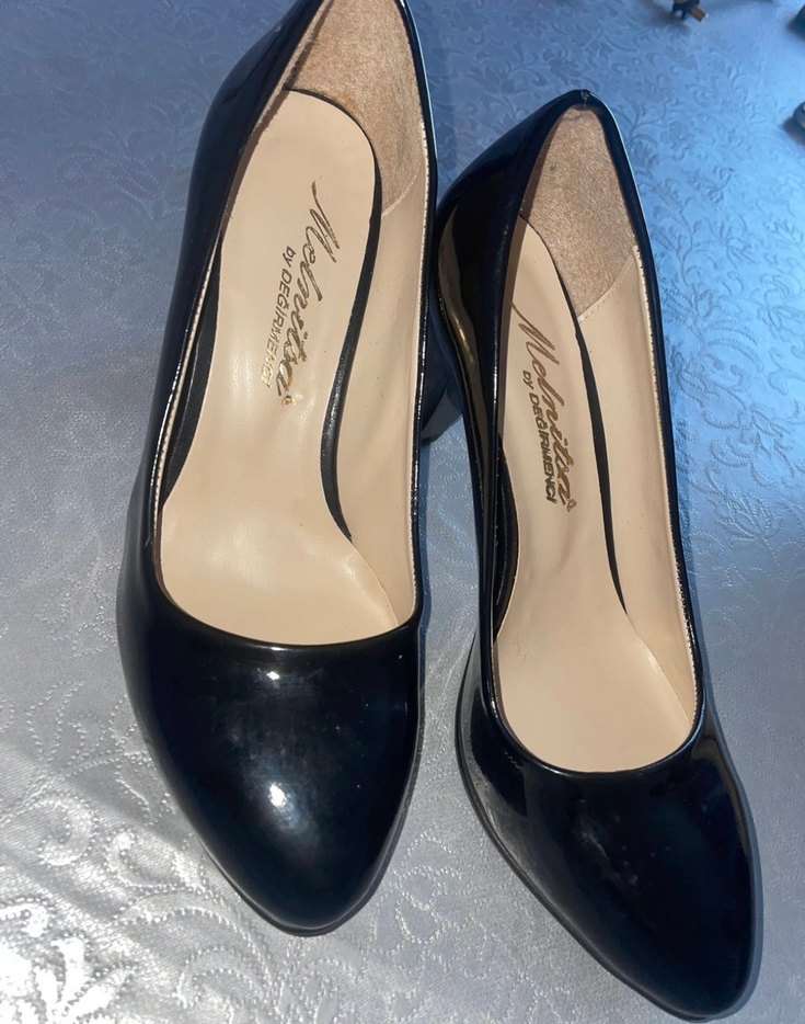 Siyah Rugan Stiletto Ofis Ayakkabısı - Görsel 2