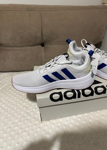 Adidas Erkek Gri Beyaz Spor Ayakkabı - Görsel 5