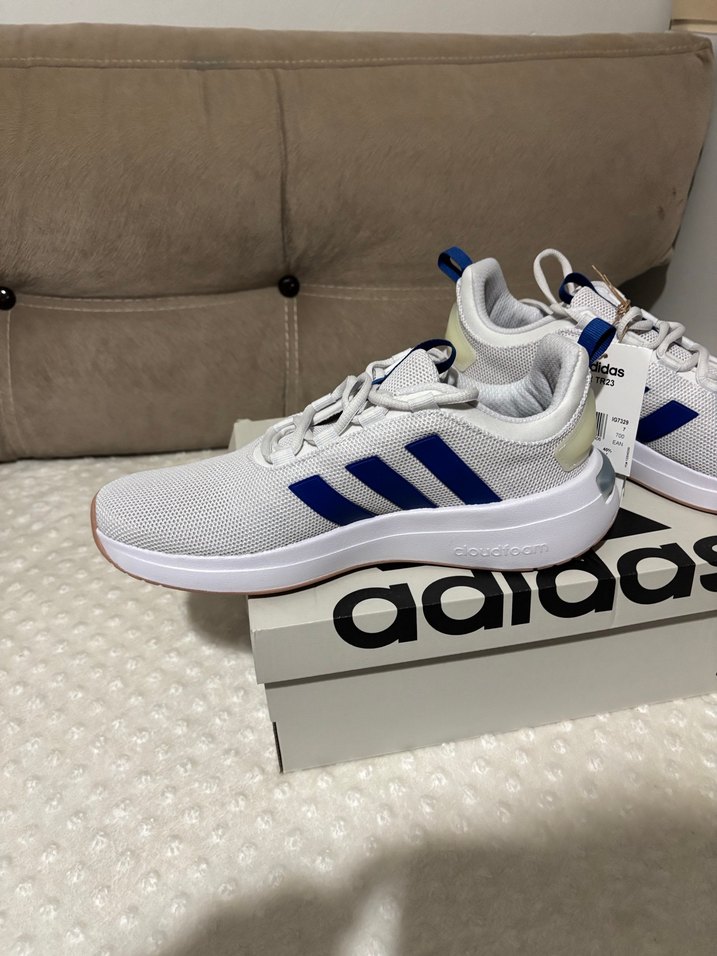 Adidas Erkek Gri Beyaz Spor Ayakkabı - Görsel 5