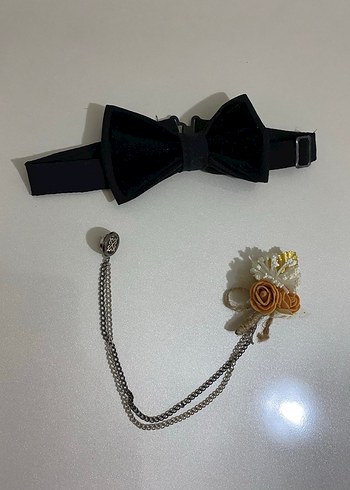 Siyah Erkek Papyon/ Yaka Çiçeği - Görsel 2