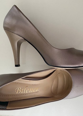 Bej Stiletto Topuklu Klasik Kadın Ayakkabı - Görsel 2