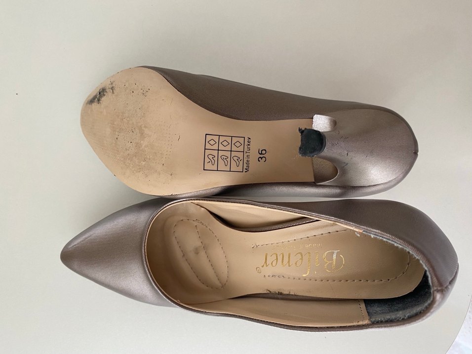 Bej Stiletto Topuklu Klasik Kadın Ayakkabı - Görsel 3