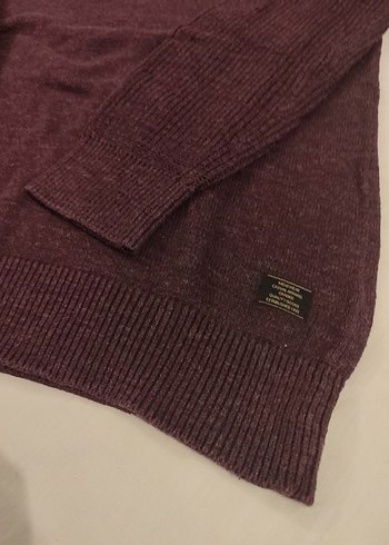 Bordo Yün Erkek Triko Kazak - Görsel 2